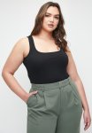 Cotton On Plus Byron Scoop Tank-black