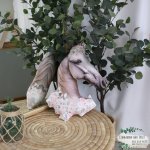 Shaped Pillow Wild White Horse Soft Rose