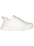Younger Kids Lace Up Synthetic Toughees Trainer - 1 White