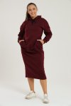 Ladies Jenny Fleece Lined Oversized Huggle Hooded Sweatshirt Winter Dress With Pockets