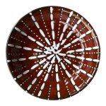 Brown Sea Urchin Ceramic Flat Bowl 9W2HCM