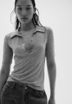 Jersey Polo Shirt - Light Grey Marl