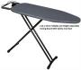 Jyl Heavy Duty Steel Frame Ironing Board 110CM X 33CM Dark Grey- Powder Coated Metal Legs And Frame For Great Stability Non-slip Feet