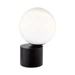 45 Degree Table Lamp With Opal Glass Gold Black Or Silver - Silver