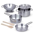 Melissa Let's Play House Stainless Steel Toy Pots & Pans Set