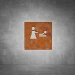 Baby Changing Sign D02 - Rust - Powder Coated Aluminum