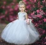 Silver Sequins And White Dress