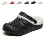 Plus Size Men's Trendy Hollow Out Clogs Comfy Non Slip Casual Eva Slippers For Men's Outdoor Activities