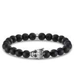 Crown Skull Bead Bracelet - 18CM