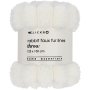 Clicks Ecru Bunny Fur Lined Fleece Blanket 125X150CM