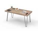 Loop Thick Rectangular Oak Monocoat Coffee Table 1200X600X50MM