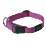 Rogz Utility Large 20mm Fanbelt Dog Collar - Pink Reflective
