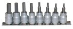 Teng Tools 8PC 3 8INCH Drive Af Hex Bit Clip Rail Set