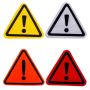 Automotive Reflective Warning Triangle Safety Decal Sticker Set Of 4 8CM