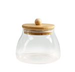 Tappered Jar W wdn Lid 10X8 Cm 450 Ml