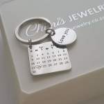 JO-CAS101763 - Personalized Date Calender Keyring Stainless Steel