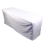 Massage Bed Cover No Breathing Hole White Cotton Skirt