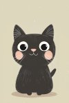Cute Cat Canvas Print - 600MM X 600MM