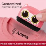 1PC Custom Cat Shaped Name Stamp Name Stamp Clothing Waterproof Will Not Be Washed Off