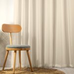 Capri Taped Sheer Curtain - Natural - 270X218CM