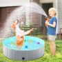 Foldable Dog Pool Kiddie Pool Hard Plastic Pool For Kids Portable Dog Pool Pvc Pet Swimming Pool Collapsible Pool Dog Bathing Tub Dog Swimming Poo