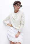 Fine-knit Cardigan - White