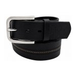 40MM Men's Centre Stitch Black Belt
