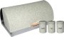 Bread Bin & Canister Set - 4PC Spotted - Cream