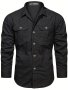 Men's Casual Outdoor Work Shirt Jacket With Pockets Relaxed Fit Long Sleeve Shirt Four-Season Wear