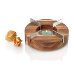 Teapot/food Warmer Acacia Wood And Stainless-steel - Tuto