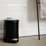 Round Gloss Finish Pedal Bin 3L Black