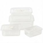 4PIECE Rectangular Food Storage Set Keeping Fresh Box Crisper