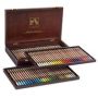 Caran D& 39 Ache Pastel Coloured Pencil Set Packed In A Wooden Box 84 Assorted Colours