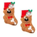 Christmas Stocking Set Of 2 Pet Dog 44CM - 2 Pack