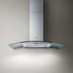 Elba Elica 90 Cm Curved Glass Cookerhood Stainless Steel 10 CIRCUS90