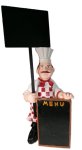 Chef With Menu Board 56X31X24CM