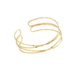 Caiyao Boho Upper Arm Bracelet Cuff Bangle For Women Layers Crossing Gold Silver Adjustable Armband Fashion Jewelry-gold B