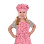 Kids Apron And Chef Hat Set Adjustable Cotton Child Aprons With 2 Pockets Cute Girls Boys Kitchen Bib Aprons For Cooking Baking