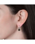 Dhia Elegant Smoky Quartz Drop Earrings With Swarovski Crystals