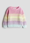 Knitted Chenille Jumper - Pink Striped