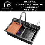 Waterfall Stainless Multifunction Smart Kitchen Sink Set - 750 X 460MM