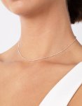 Sterling Silver Fine Ball Chain Choker