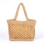 Cleo Tan Crochet Tote Bag - Tan Crochet
