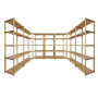9 Bay Diy Wooden Shelving With 5 Levels Of Premium Shelves 2.7M High - 600MM Deep