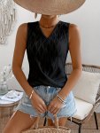 Solid Color V Neck Tank Top Casual Sleeveless Tank Top For Summer Women's Clothing