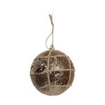 AWT000300 Xmas Bauble 8CM Glitter Gold
