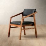 Jozi Leather Carver Chair Blackwood