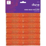 Diane Plastic Wire Mesh Rollers 22MM Orange 16 PACK