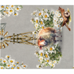 Printed Runner Daisies And Sheep