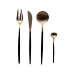 24 Piece Gold Plated Cutlery Set Gold